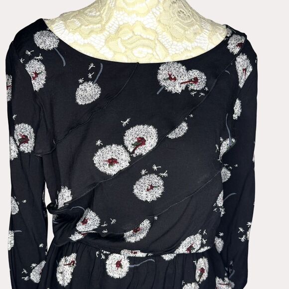 Deletta Anthropologie Wished Blooms Dandelion Peplum Top Blouse XS bv - Picture 8 of 14